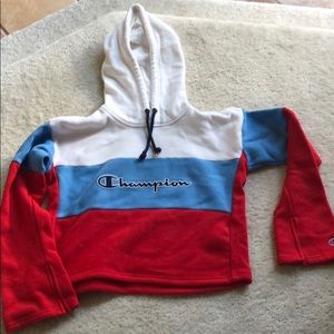 Champion bell sleeve cropped hoodie